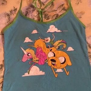 ADVENTURE TIME SLEEP SHIRT TOP Finn the human and jake the dog Cartoon Network